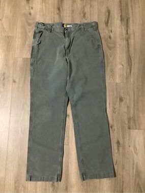 Carhartt Relaxed Fit Cotton Pants Dark Gray Pockets Workwear Durable 38x32